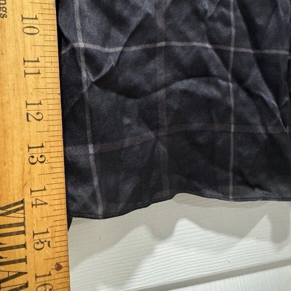 VINCE. 100% Silk Plaid Tie Back Blouse Size Medium  M - Picture 8 of 10